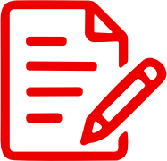 Ícone documento com caneta